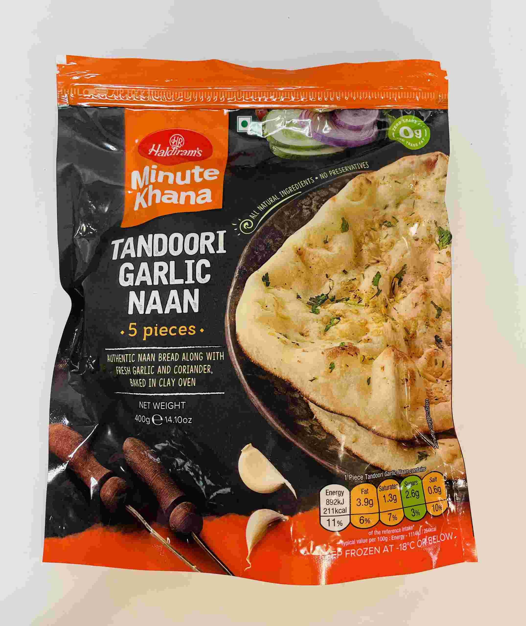 Haldiram’s Tandoori Garlic Naan 5 Pieces