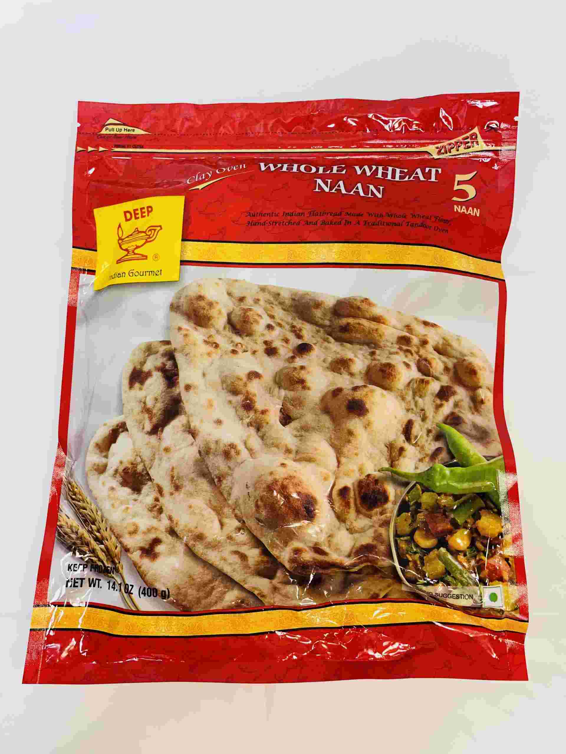 Deep  Whole Wheat Naan 5 Pieces