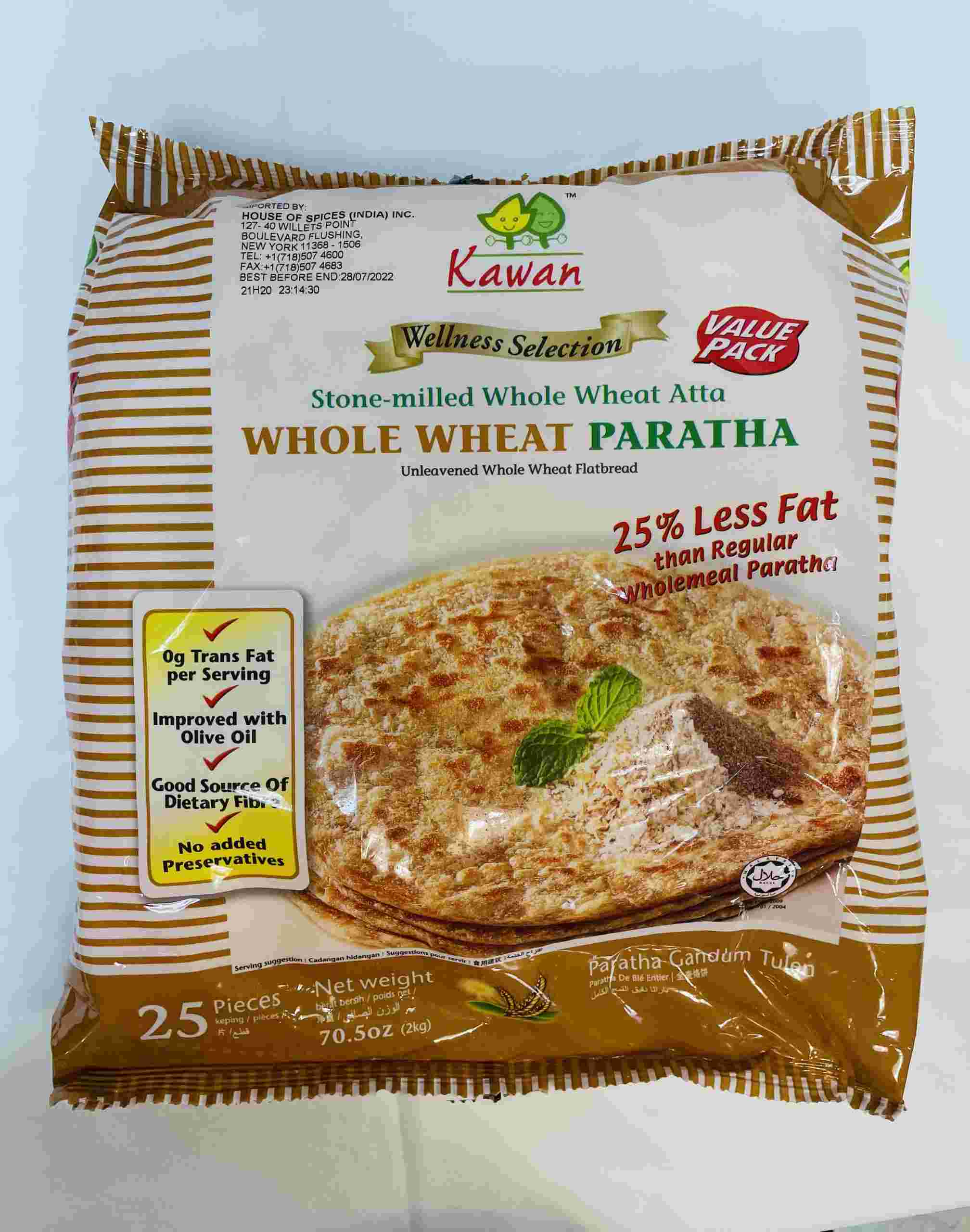 Kawan Whole Wheat Paratha 25 Pieces