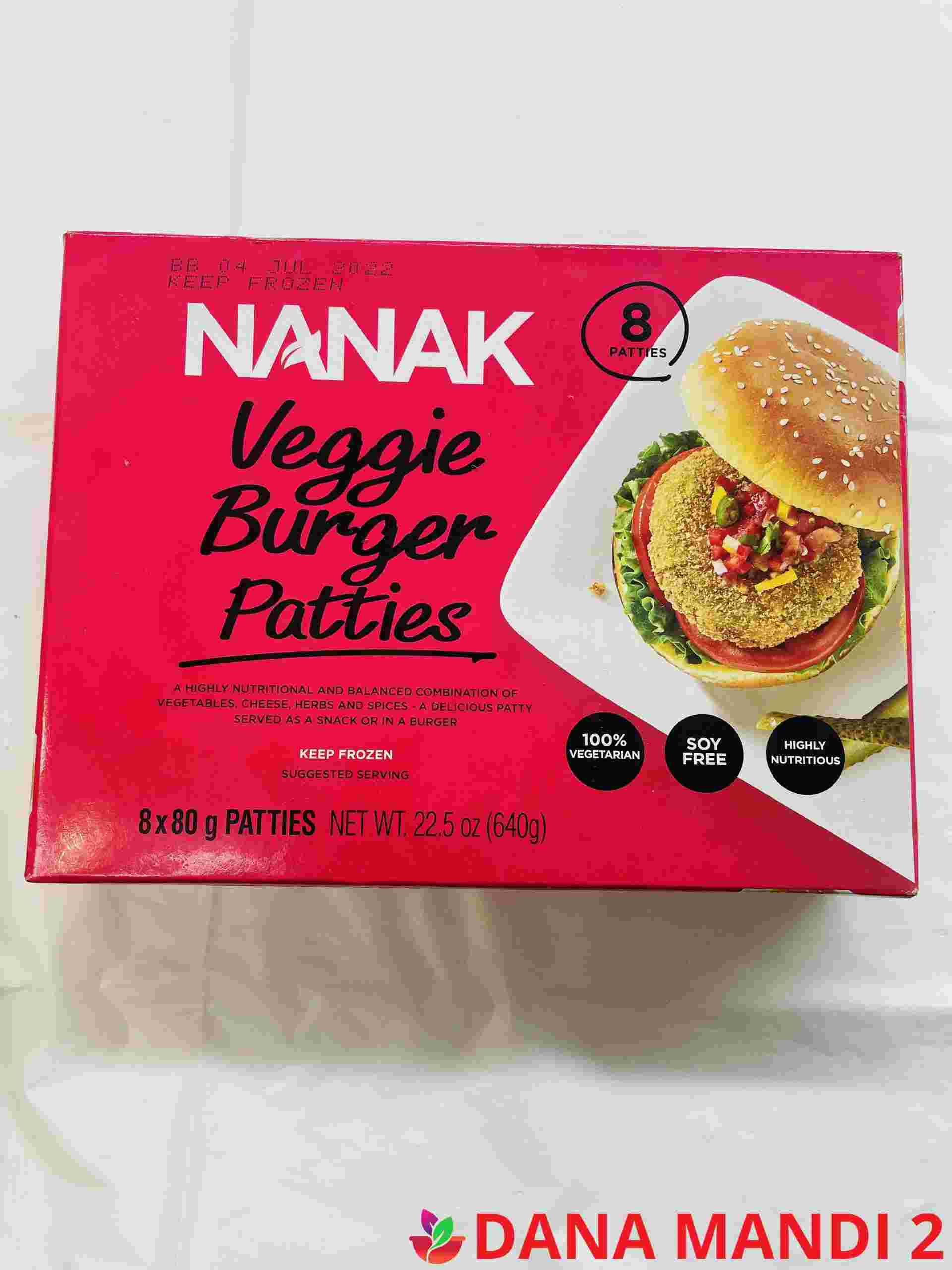 Nanak Veggie Burger Patties 8 Pieces
